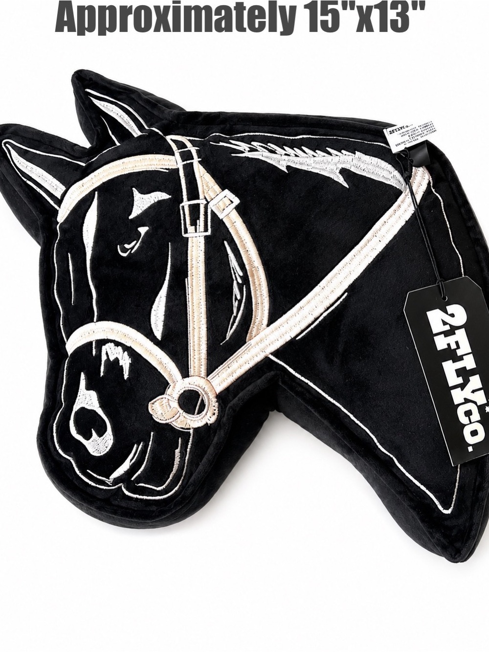 🤠NWT 2FTLYCO Horse Throw Pillow Western Decor Accent Cushion 15” x 13”
